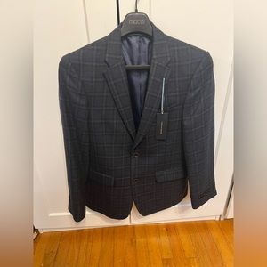 TOMMY HILFIGER BRAND-NEW MEN’S BLAZER Size S38 Navy Blue 100% WOOL